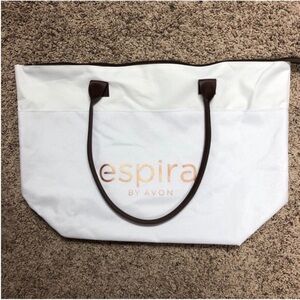 3/$15 ❤️ 2/9  avon new white canvas tote bag espira